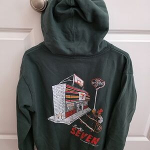 Seven7 Green Graphic Hoodie for Men